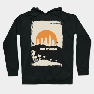 Los Angeles Hollywood Minimal Travel Poster Hoodie